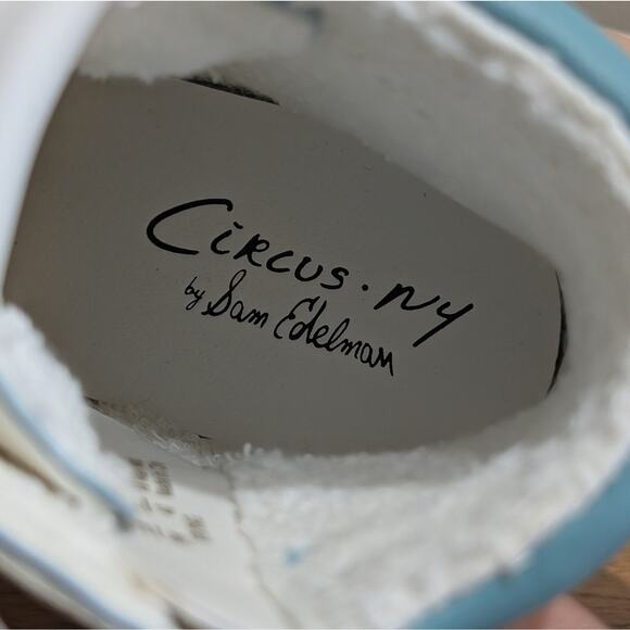 Sam Edelman Irving High Top Platform Sneaker White and Blue High-Top Sneakers - Picture 10 of 10